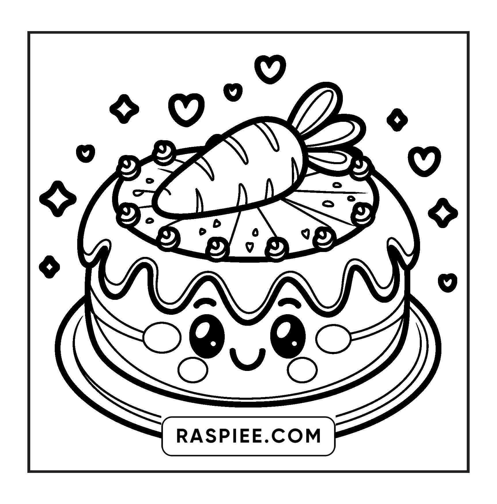 189 Bold and Easy Kawaii Food Coloring Pages