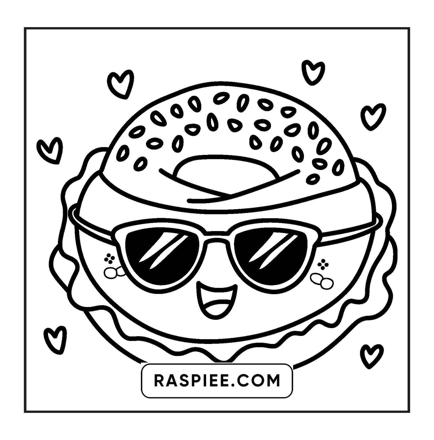189 Bold and Easy Kawaii Food Coloring Pages
