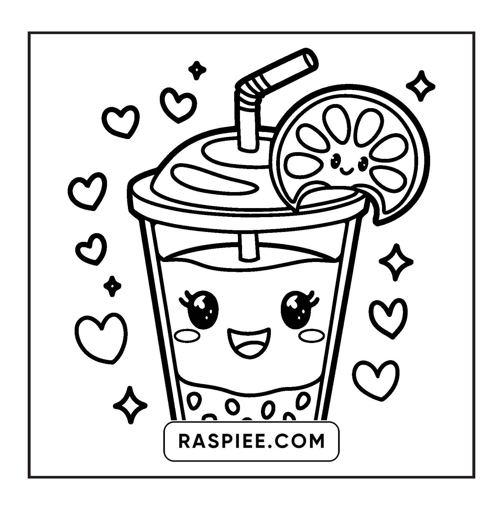 189 Bold and Easy Kawaii Food Coloring Pages