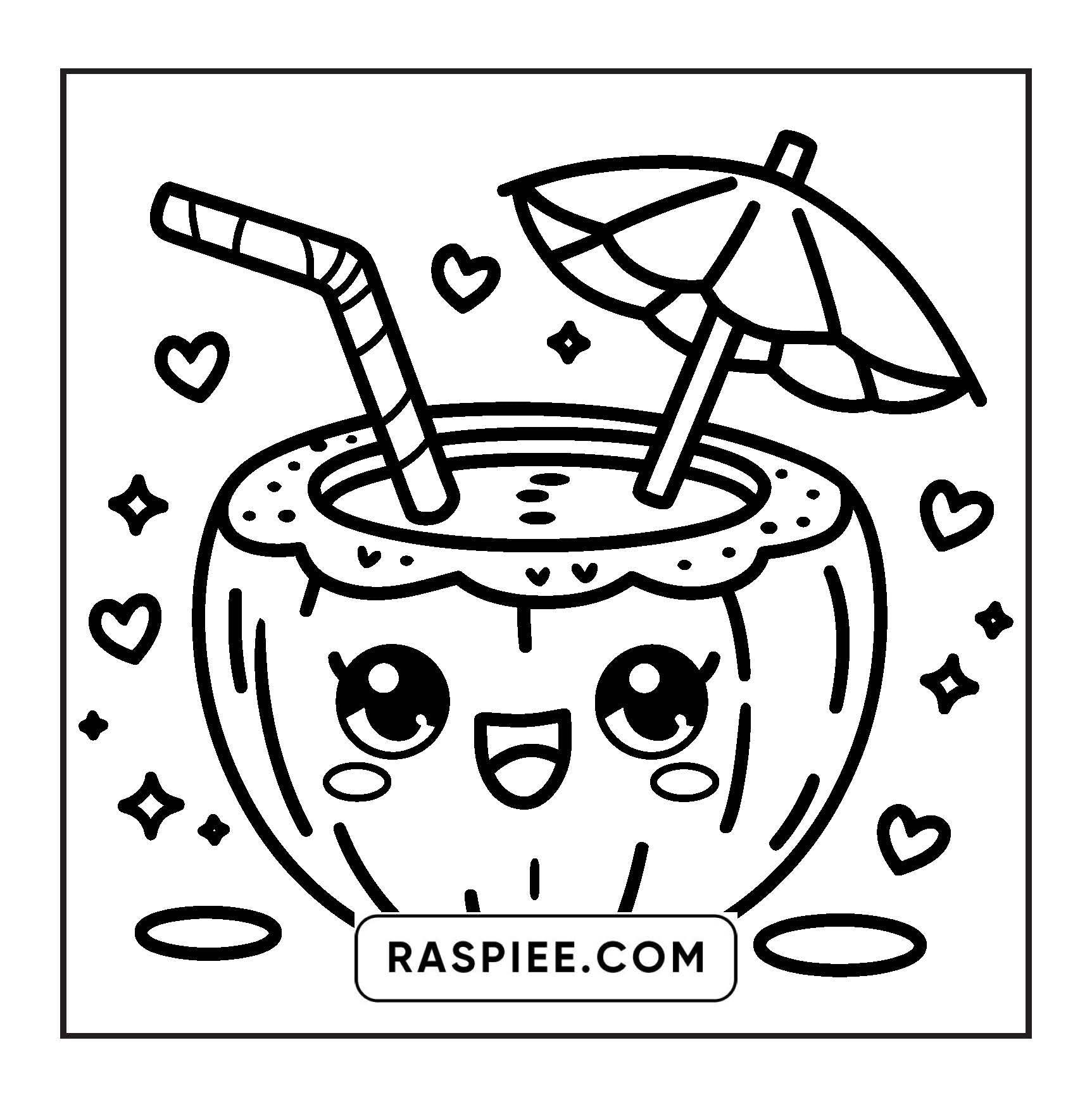 189 Bold and Easy Kawaii Food Coloring Pages