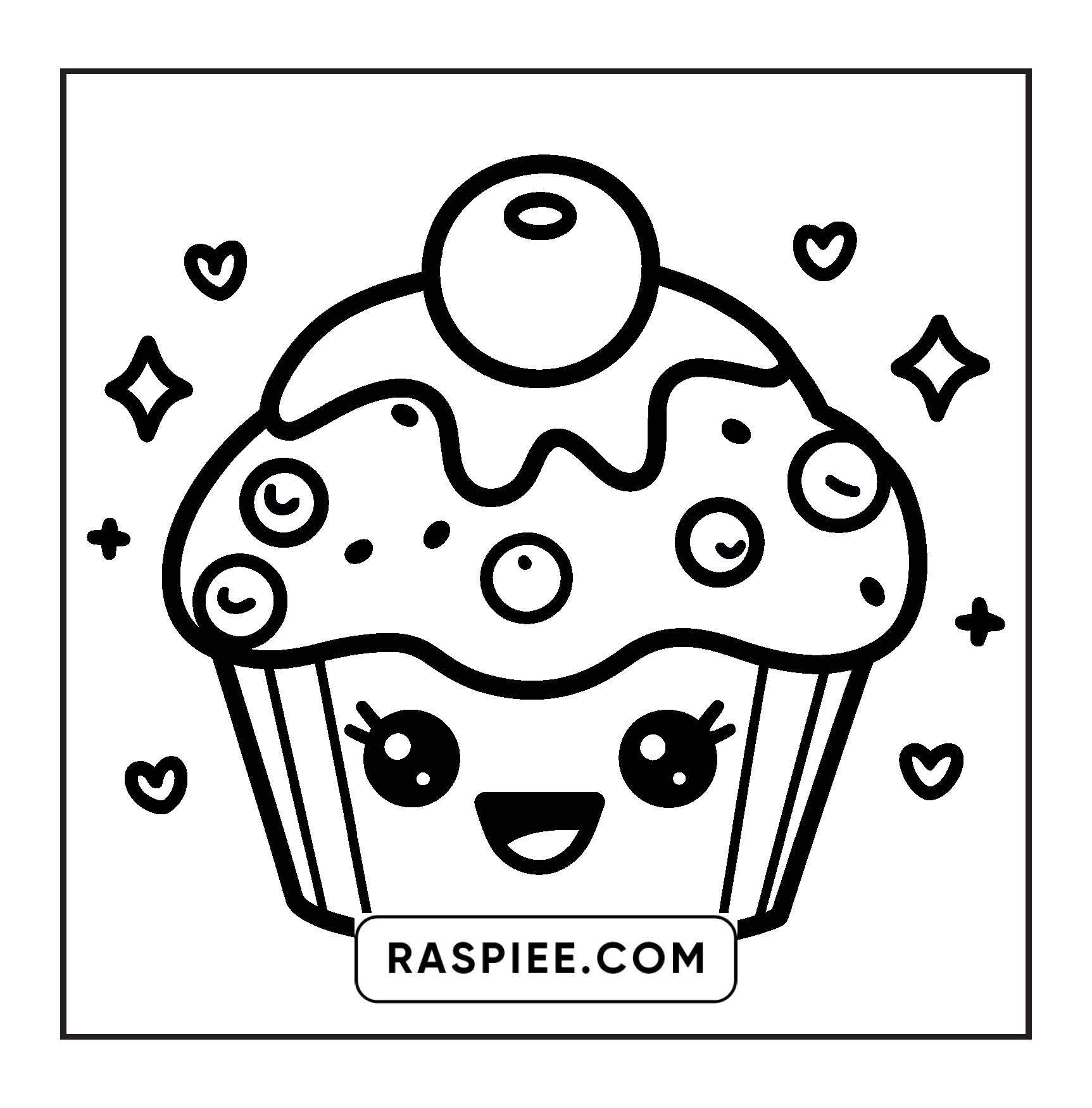 189 Bold and Easy Kawaii Food Coloring Pages