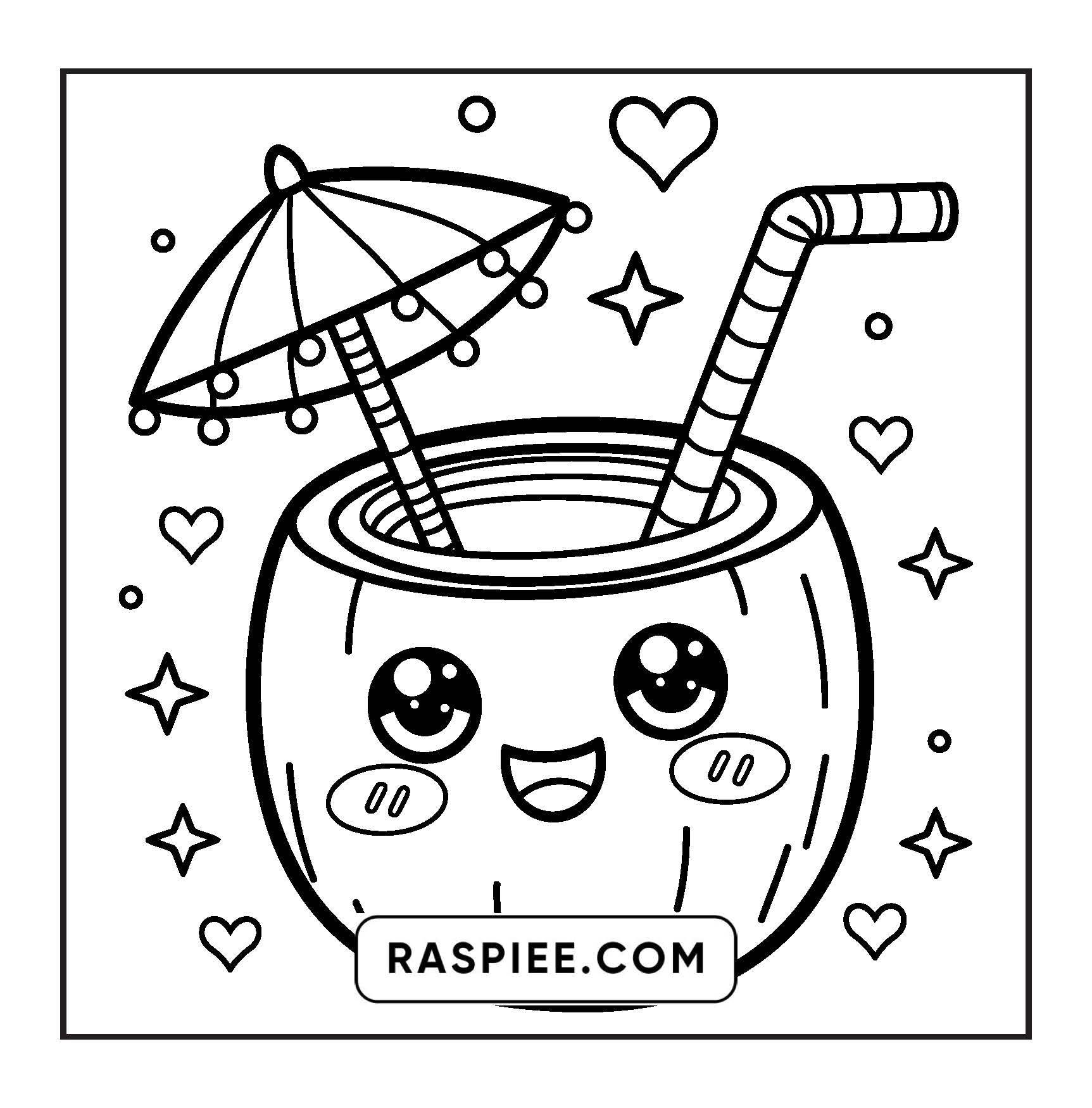 189 Bold and Easy Kawaii Food Coloring Pages