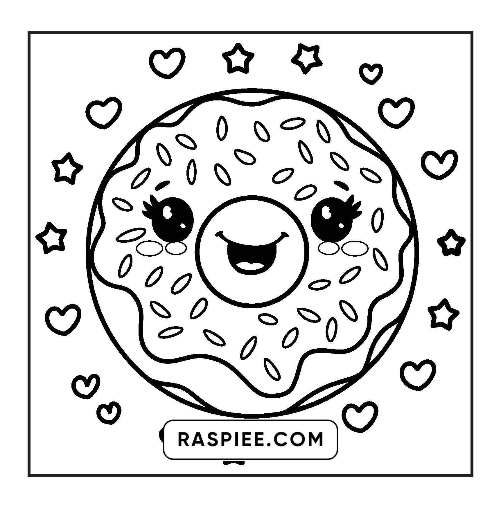 189 Bold and Easy Kawaii Food Coloring Pages