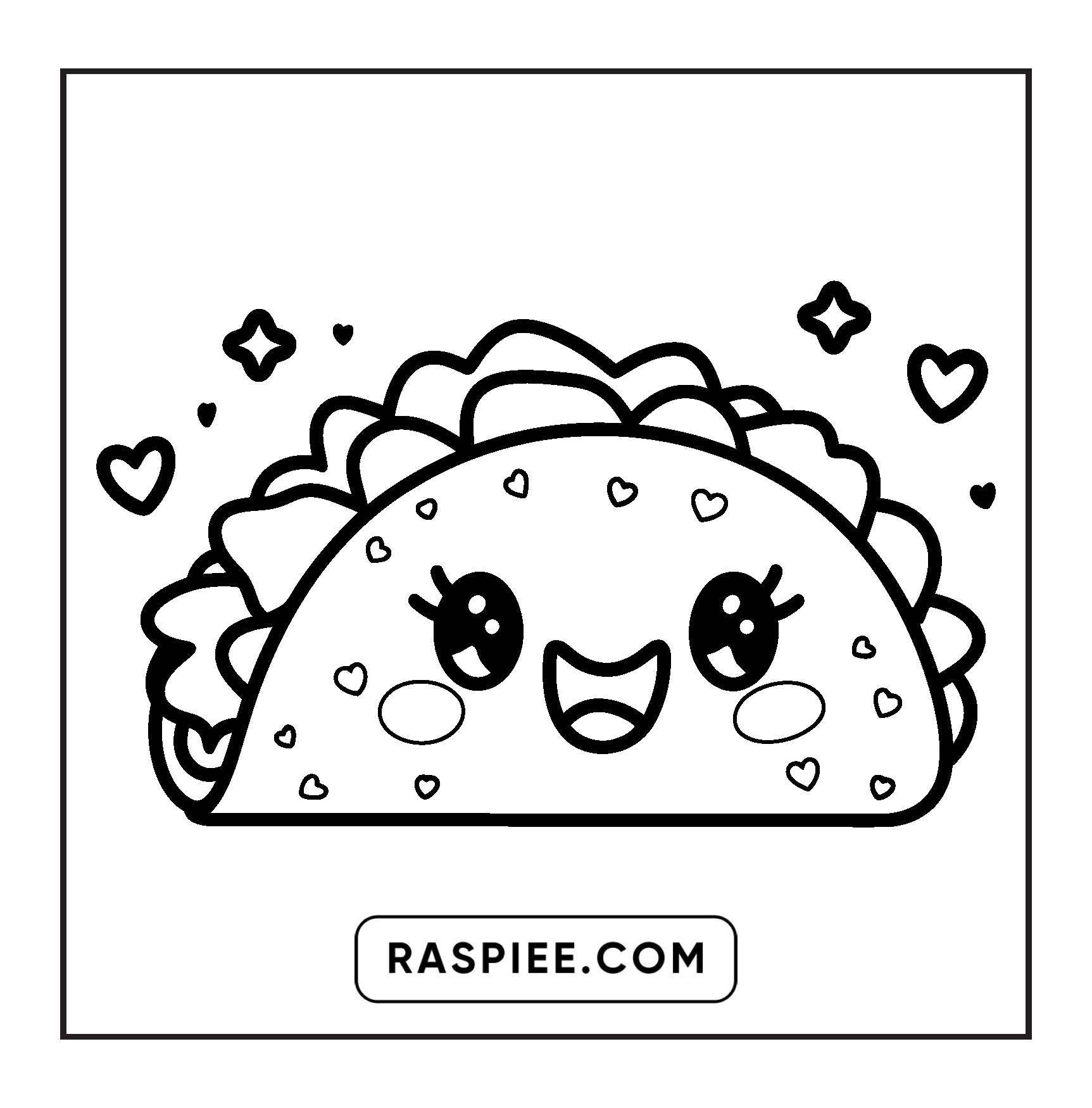 189 Bold and Easy Kawaii Food Coloring Pages