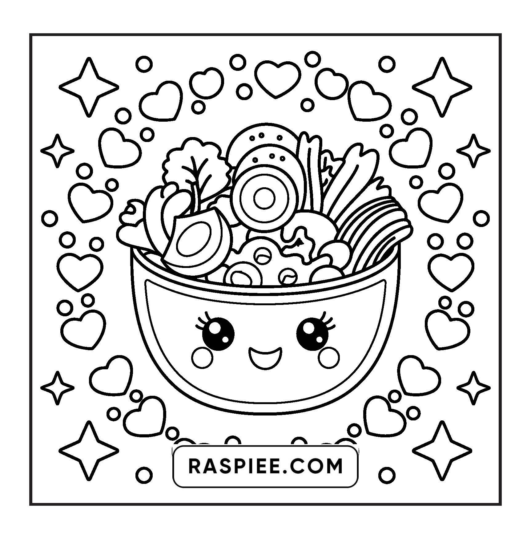 189 Bold and Easy Kawaii Food Coloring Pages