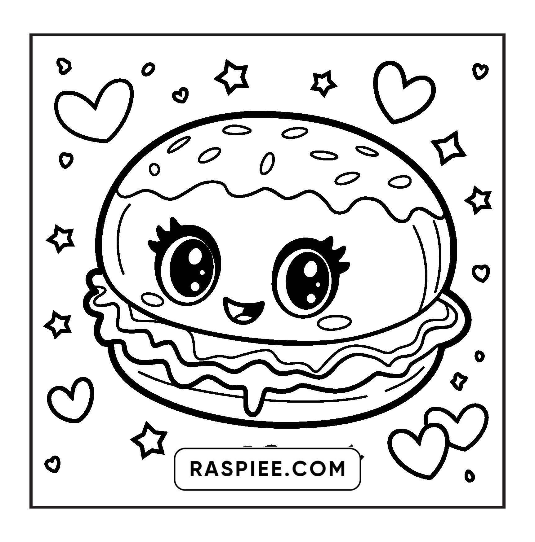 189 Bold and Easy Kawaii Food Coloring Pages