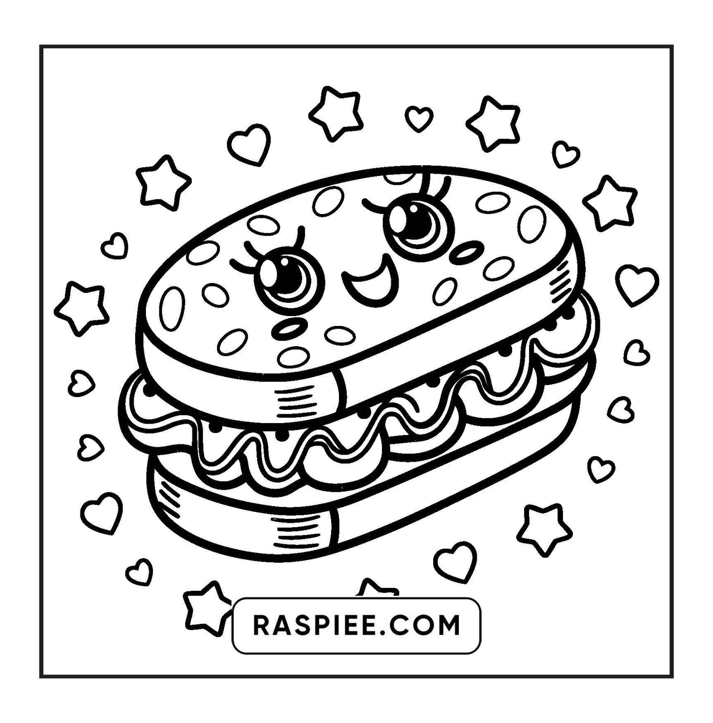 189 Bold and Easy Kawaii Food Coloring Pages