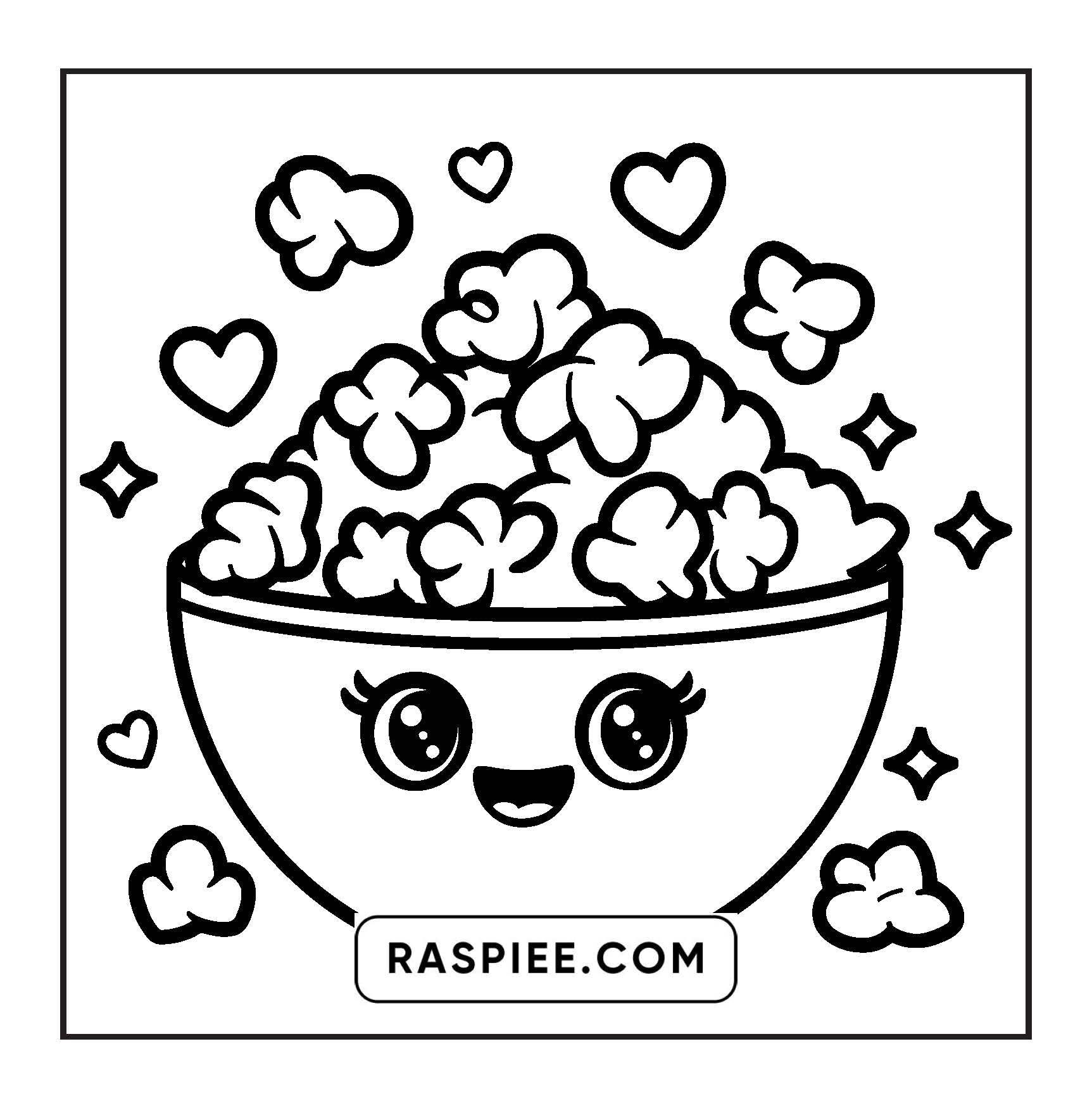 189 Bold and Easy Kawaii Food Coloring Pages
