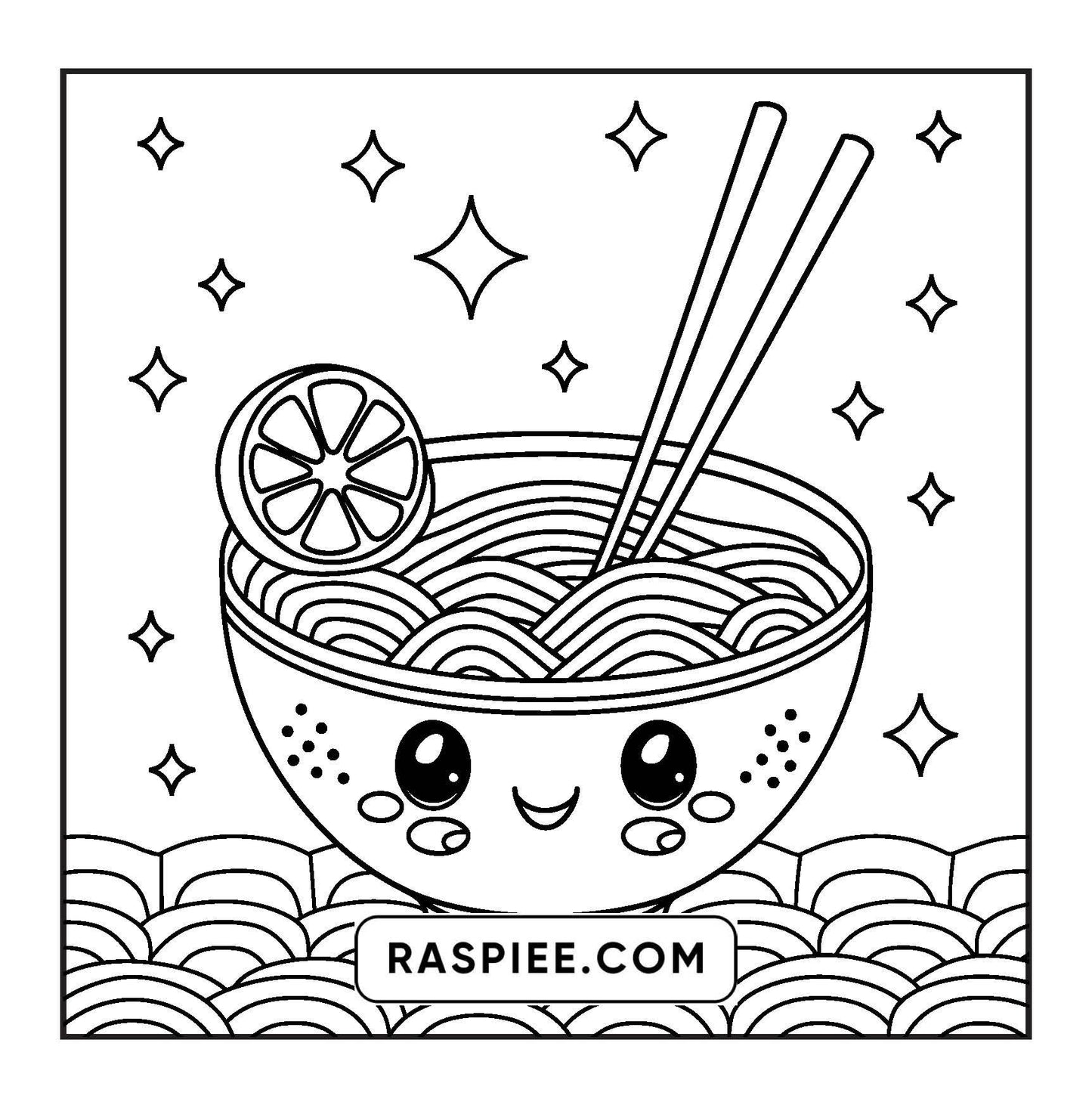 189 Bold and Easy Kawaii Food Coloring Pages