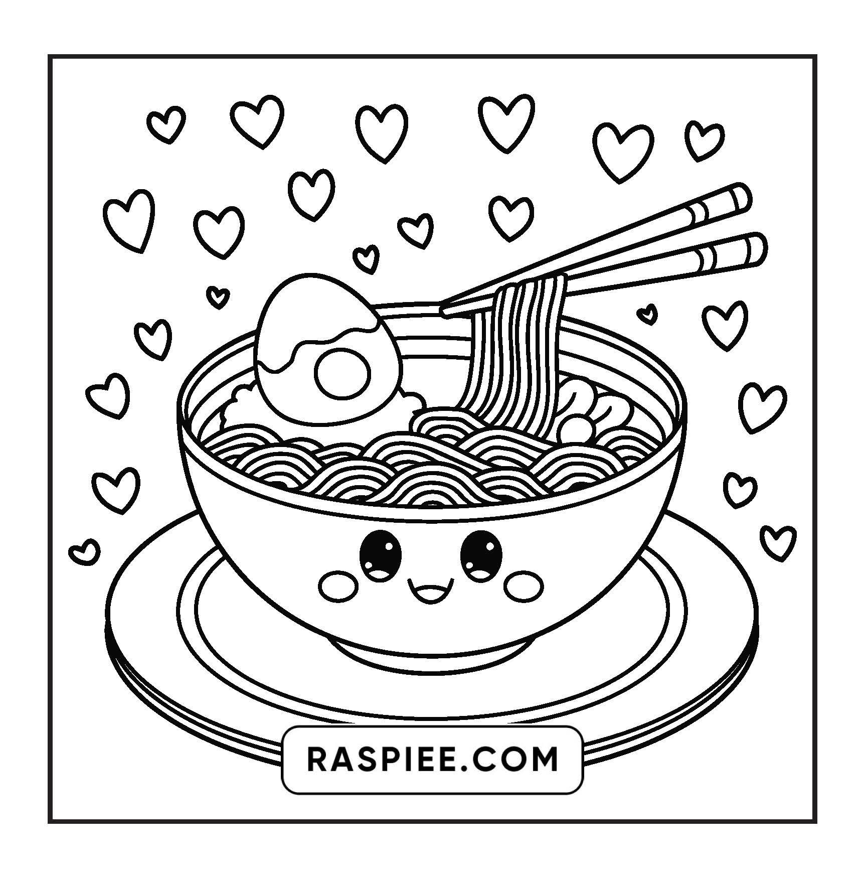 189 Bold and Easy Kawaii Food Coloring Pages