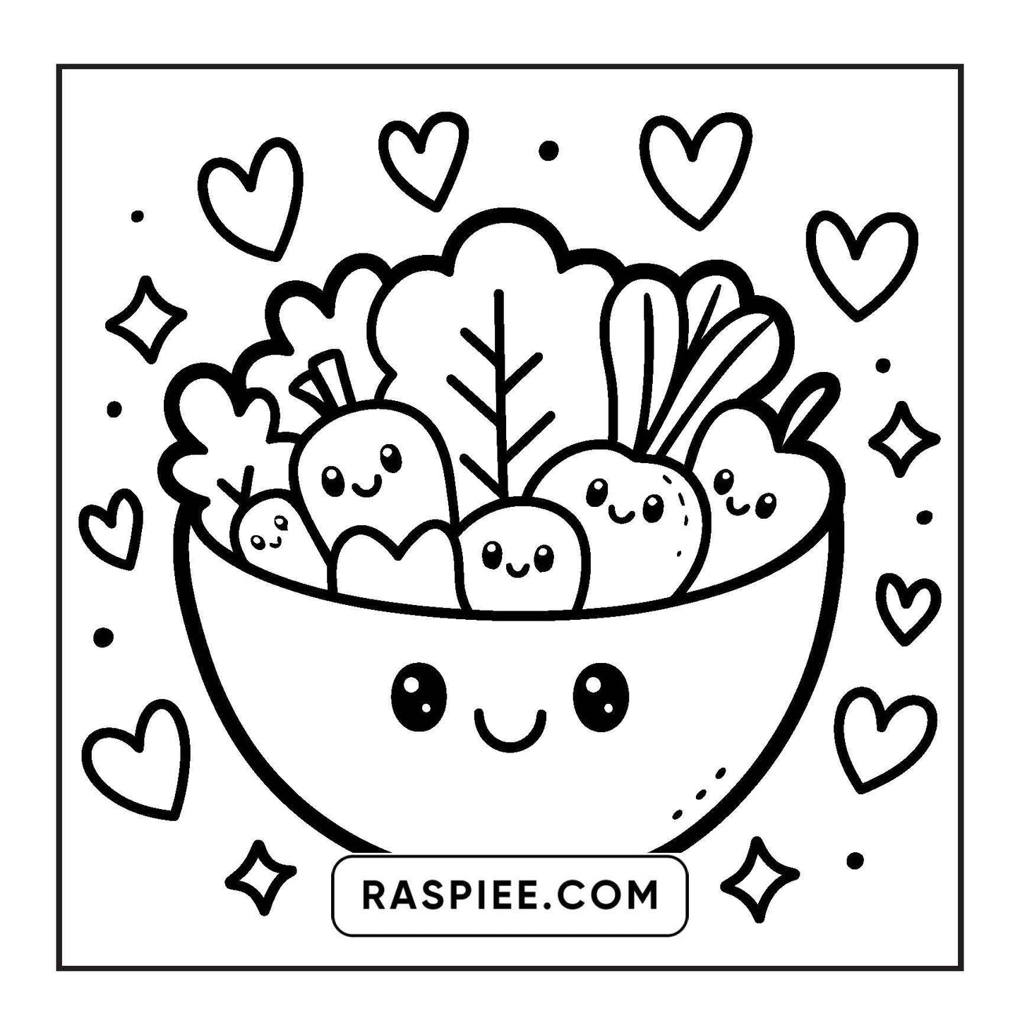 189 Bold and Easy Kawaii Food Coloring Pages