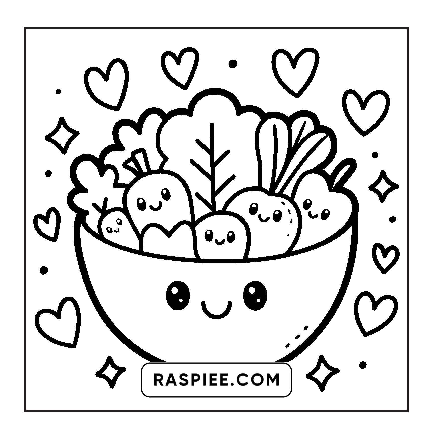 189 Bold and Easy Kawaii Food Coloring Pages