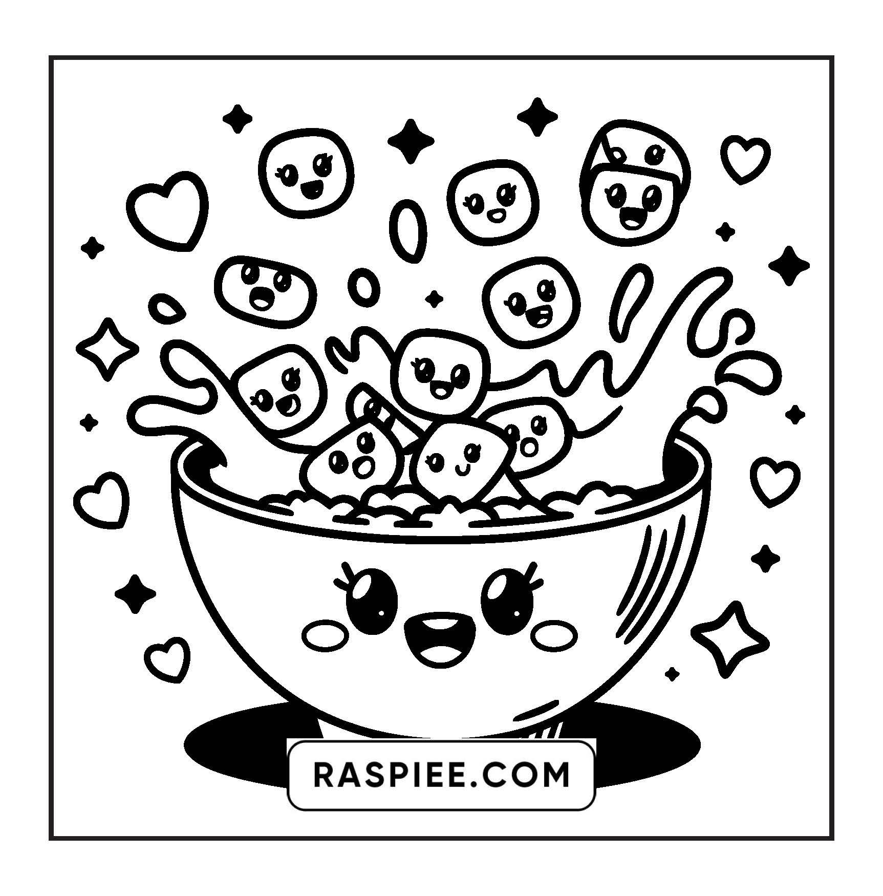 189 Bold and Easy Kawaii Food Coloring Pages
