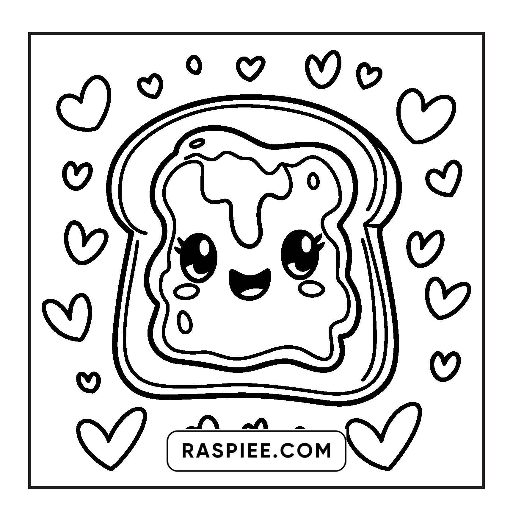 189 Bold and Easy Kawaii Food Coloring Pages
