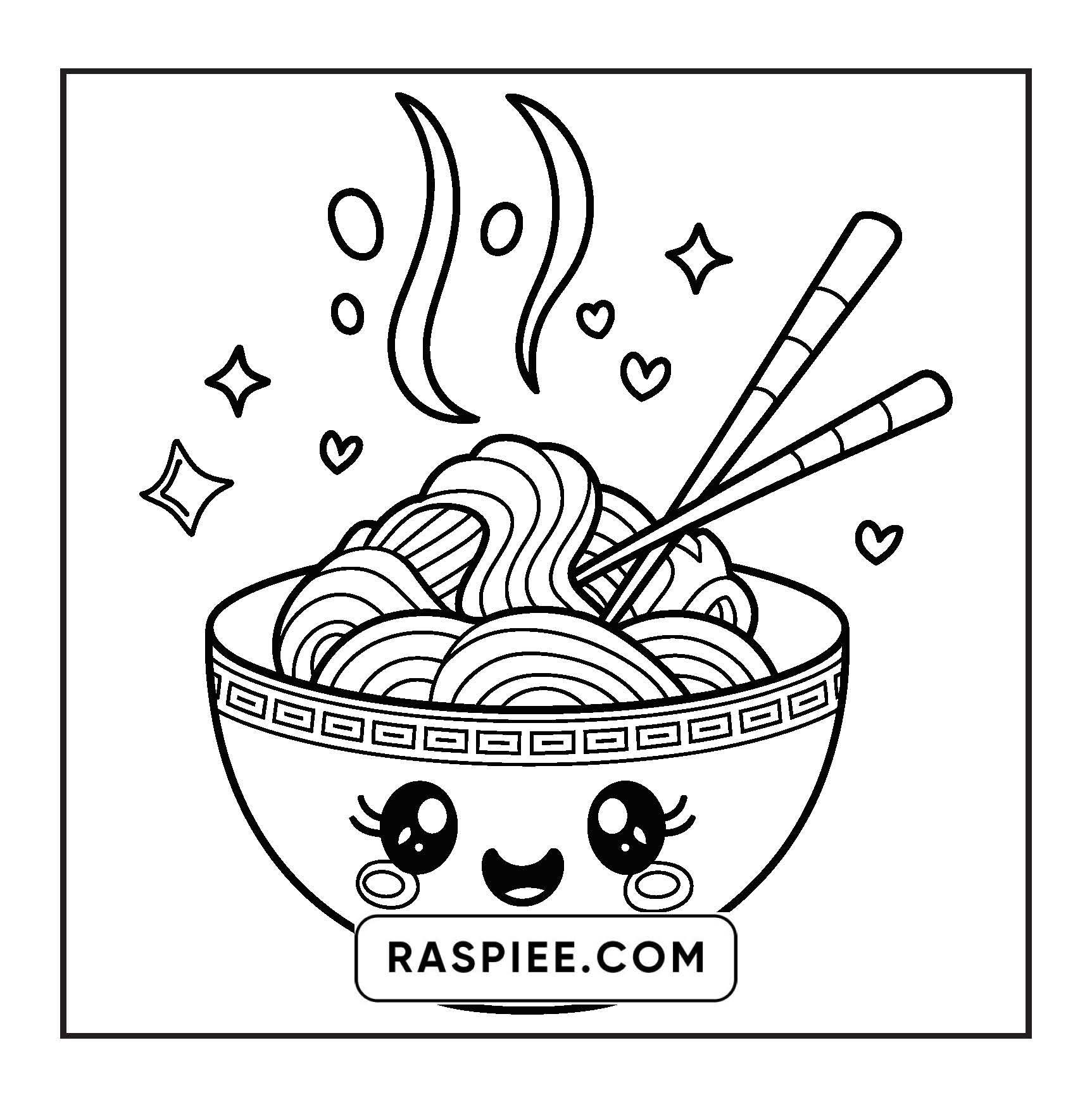 189 Bold and Easy Kawaii Food Coloring Pages