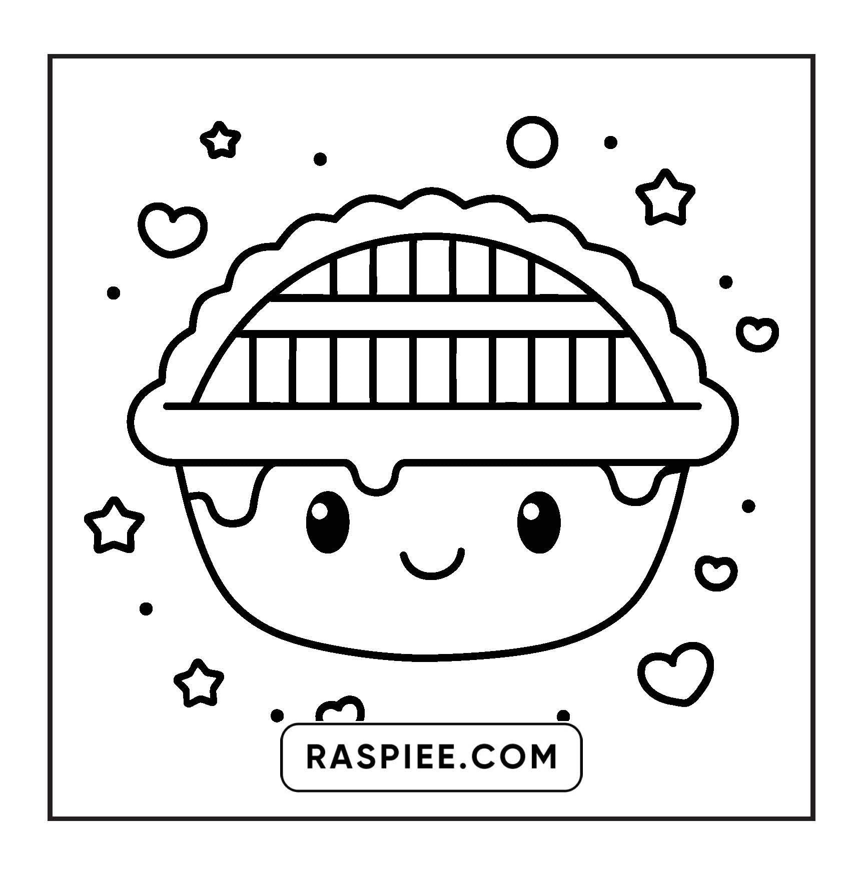 189 Bold and Easy Kawaii Food Coloring Pages