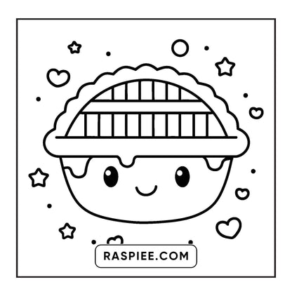 189 Bold and Easy Kawaii Food Coloring Pages