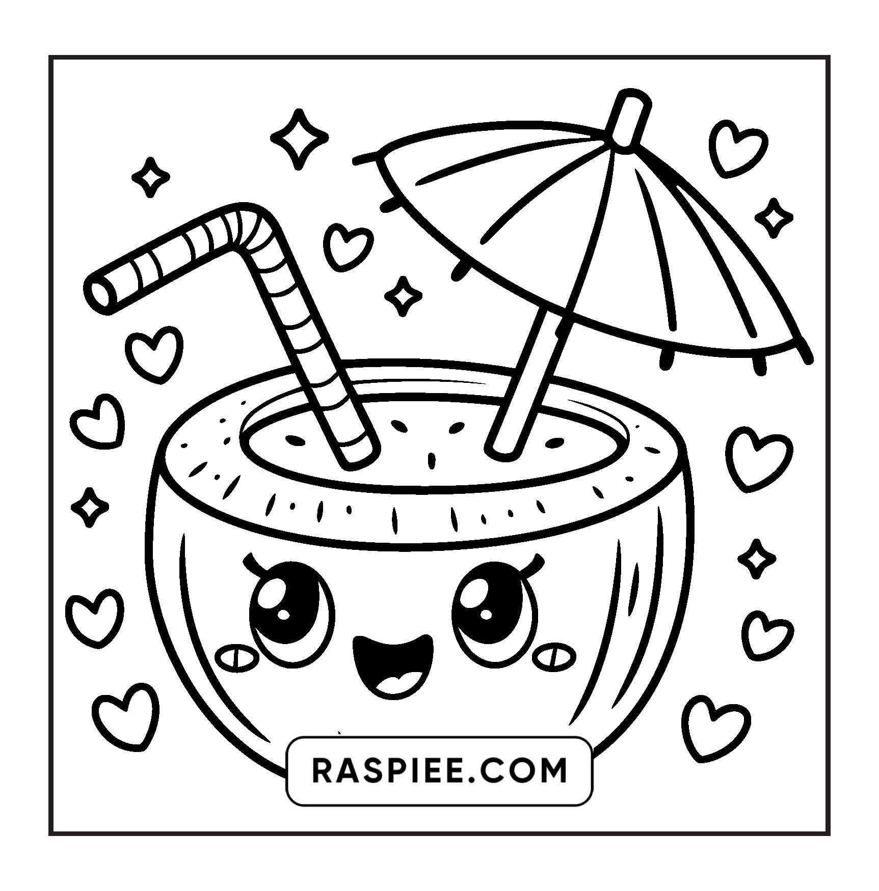 189 Bold and Easy Kawaii Food Coloring Pages