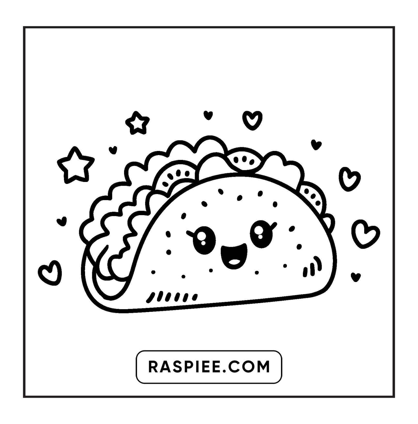 189 Bold and Easy Kawaii Food Coloring Pages