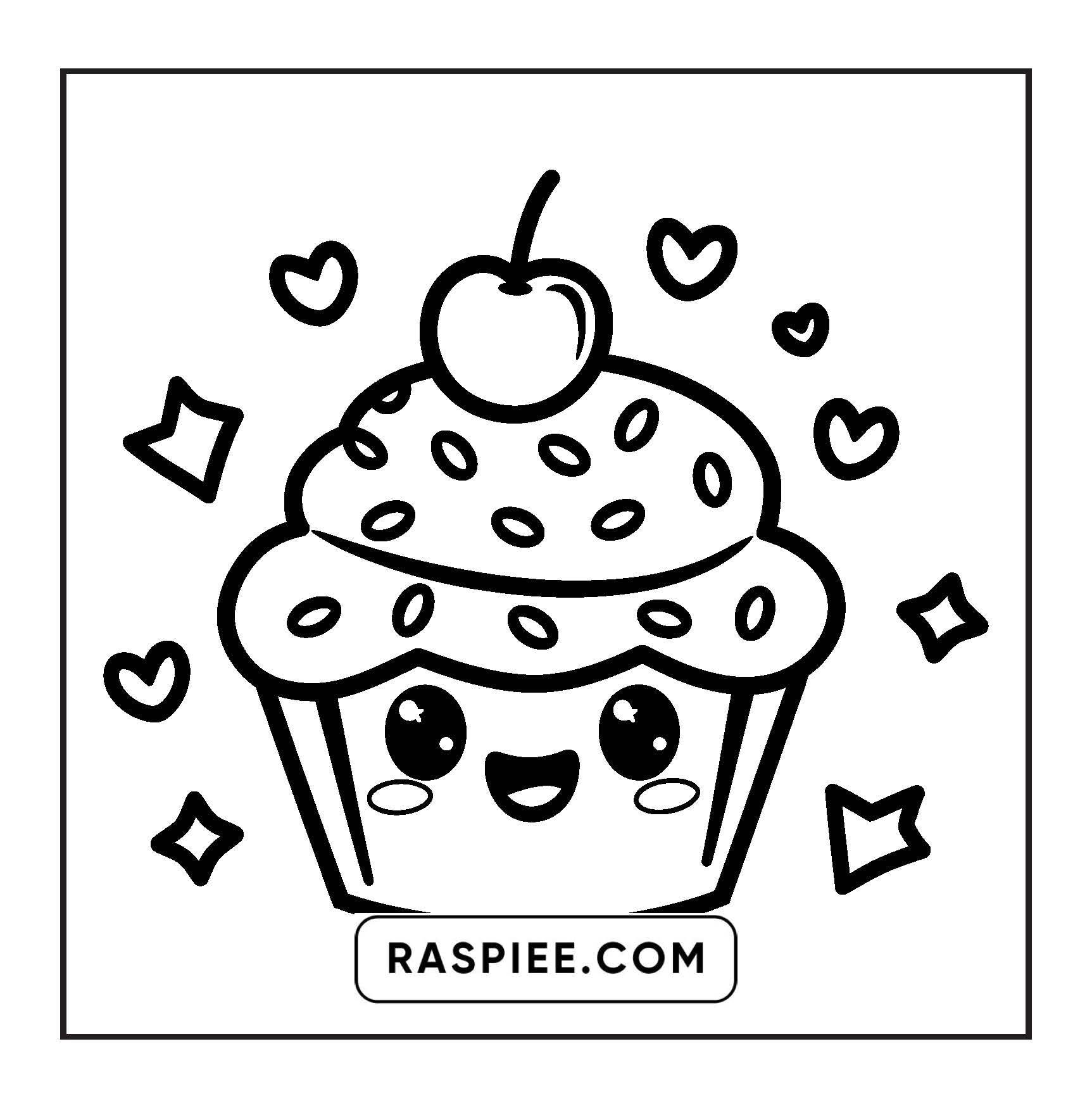 189 Bold and Easy Kawaii Food Coloring Pages