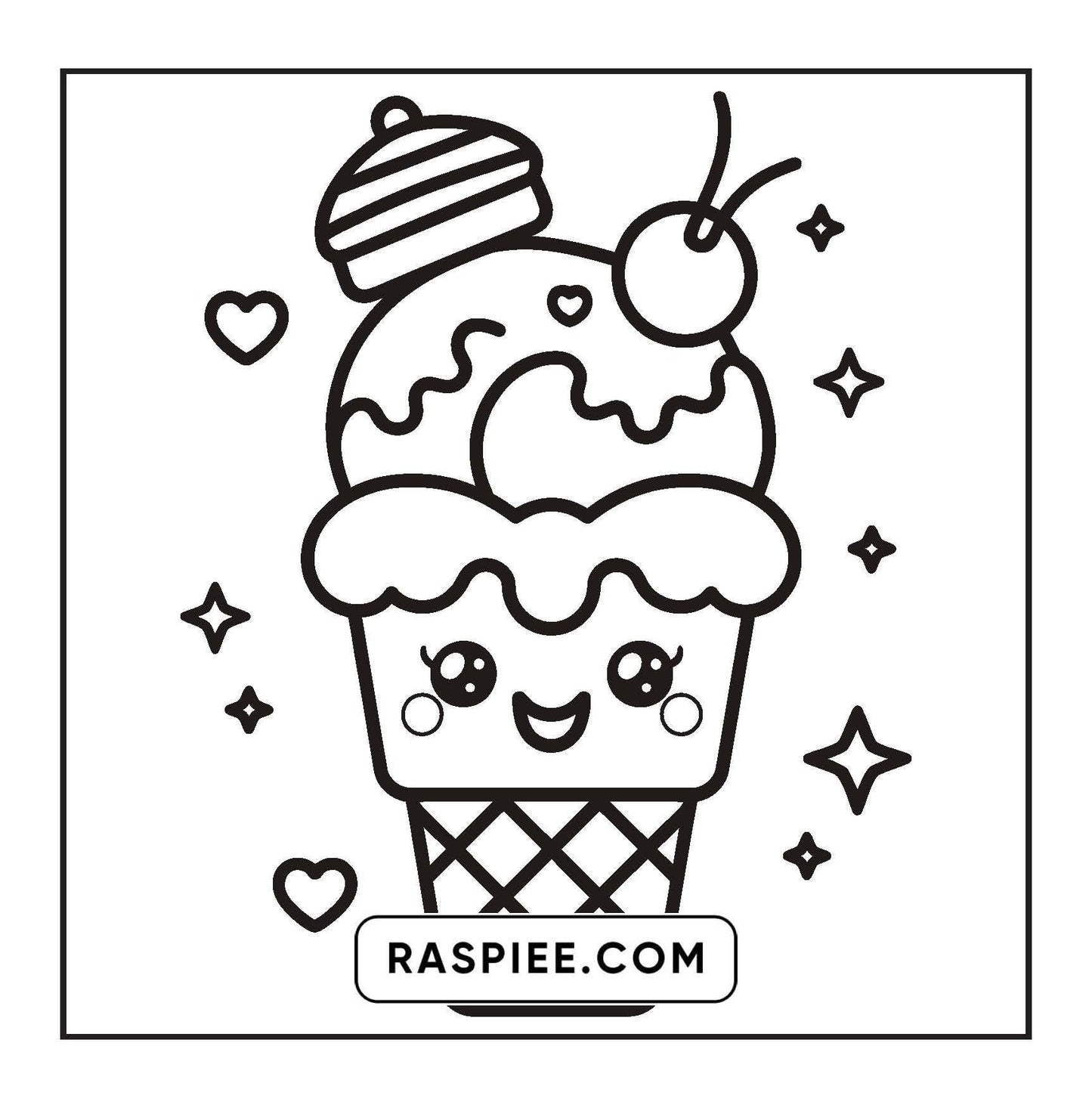189 Bold and Easy Kawaii Food Coloring Pages