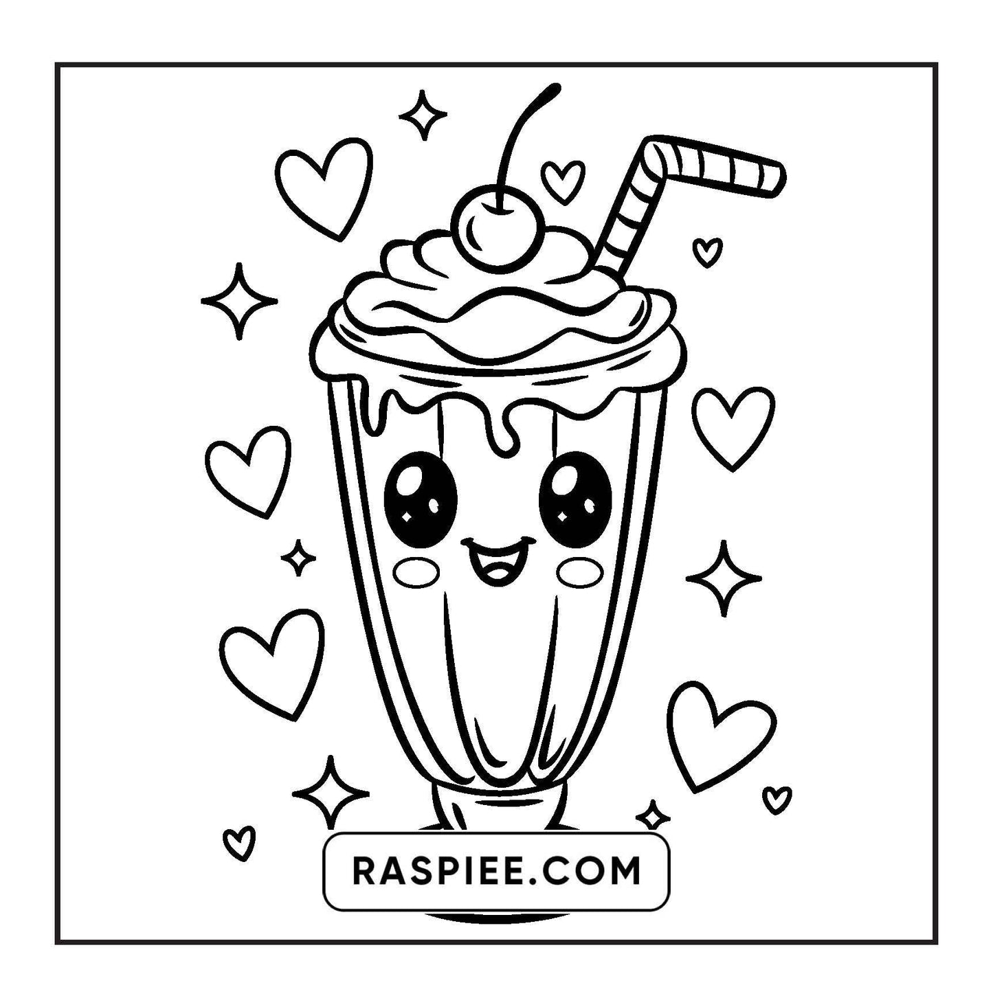 189 Bold and Easy Kawaii Food Coloring Pages