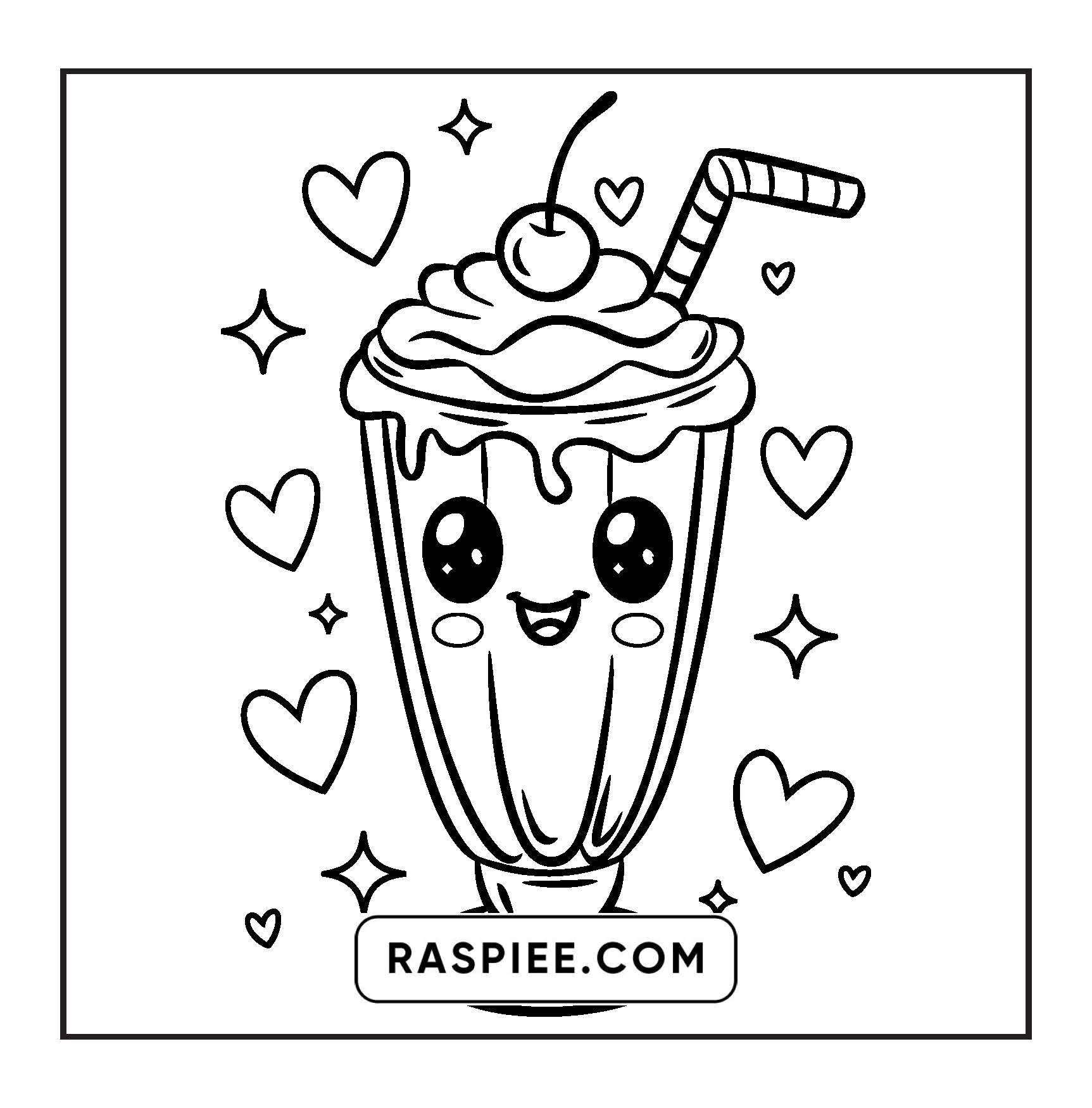 189 Bold and Easy Kawaii Food Coloring Pages