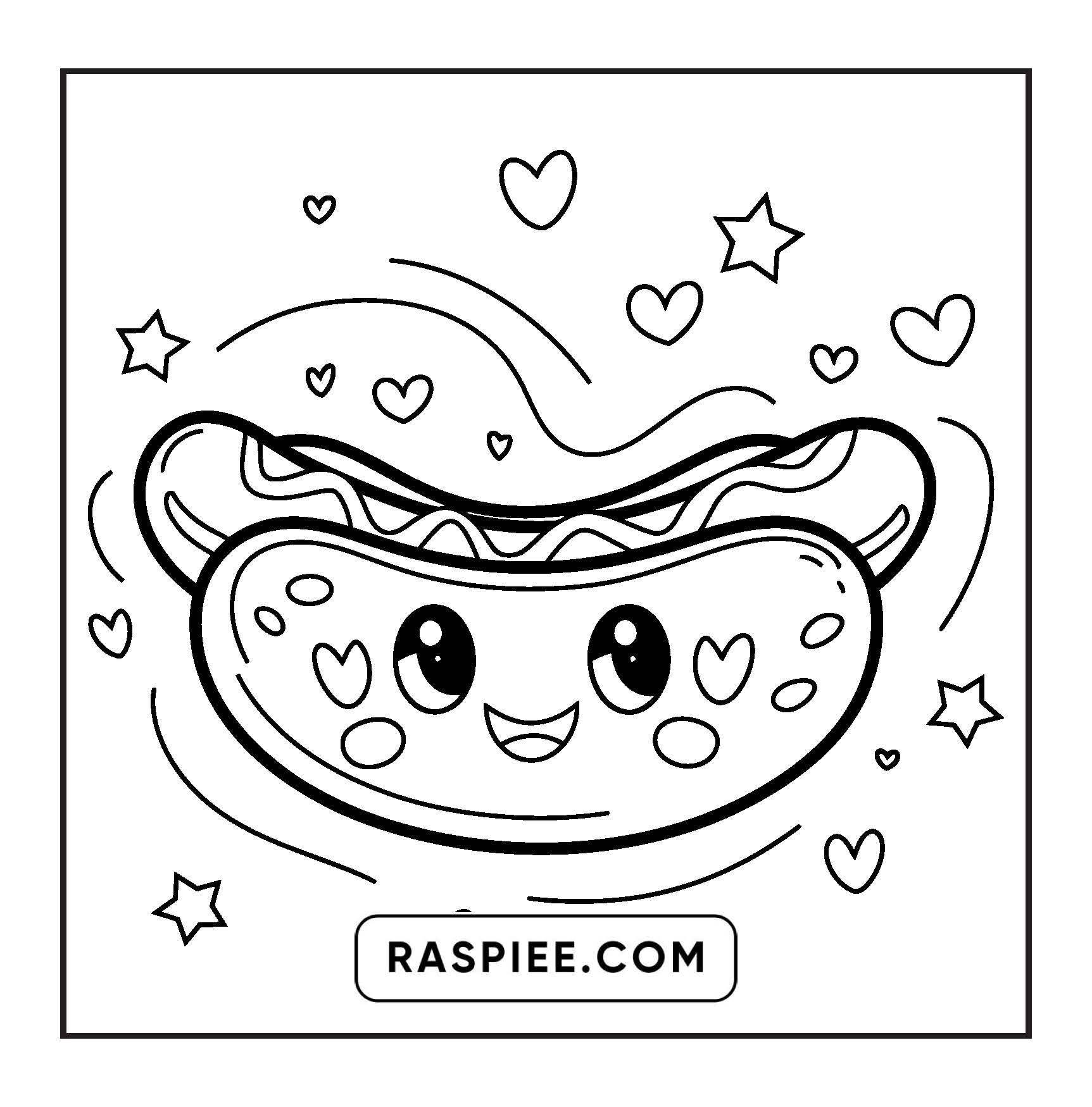 189 Bold and Easy Kawaii Food Coloring Pages
