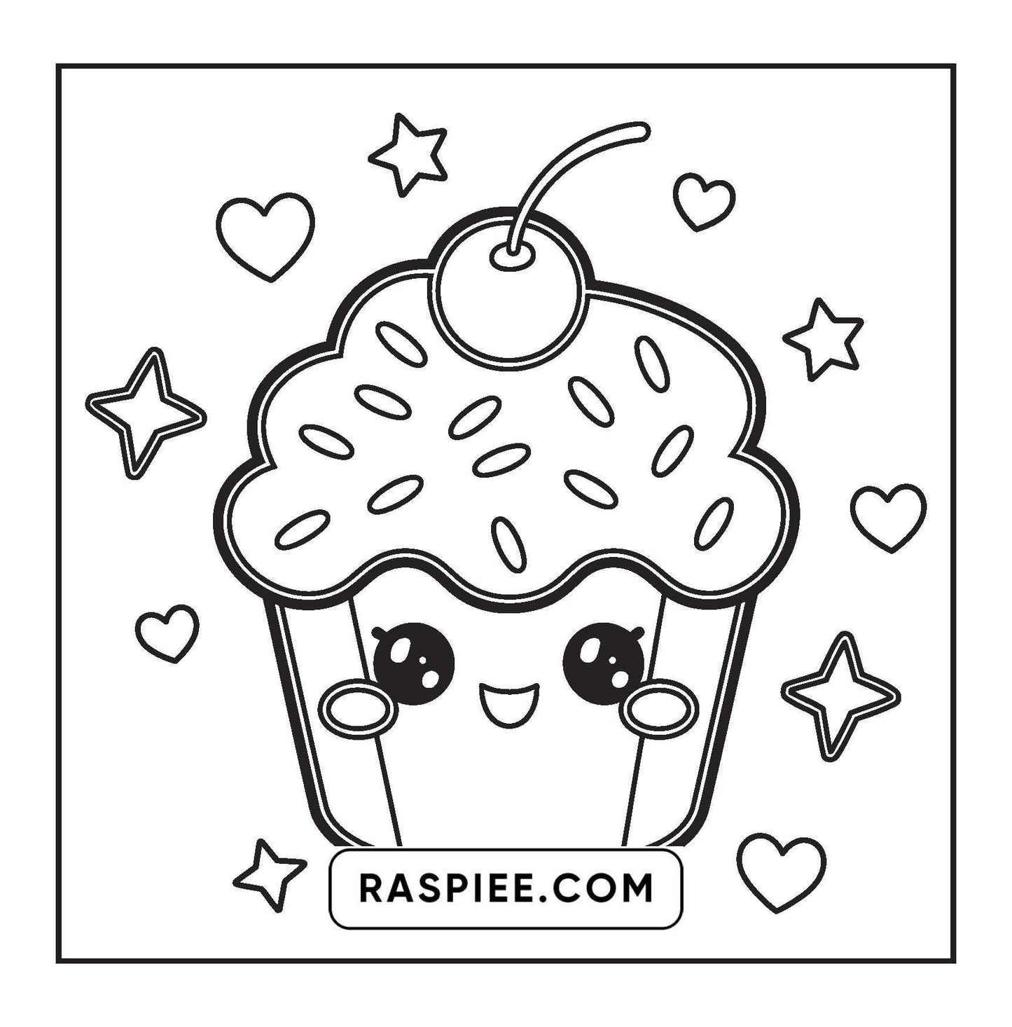 189 Bold and Easy Kawaii Food Coloring Pages