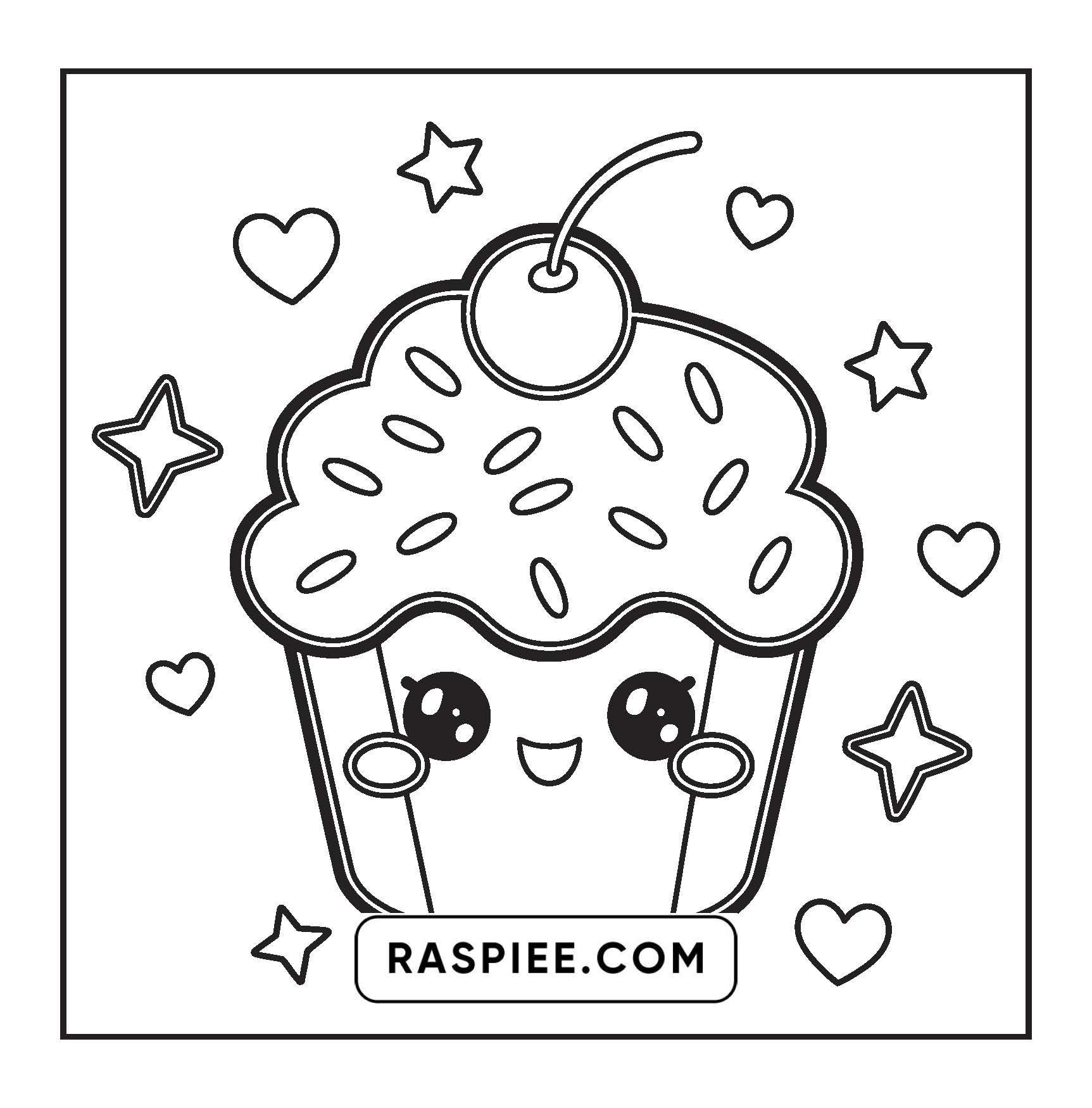 189 Bold and Easy Kawaii Food Coloring Pages
