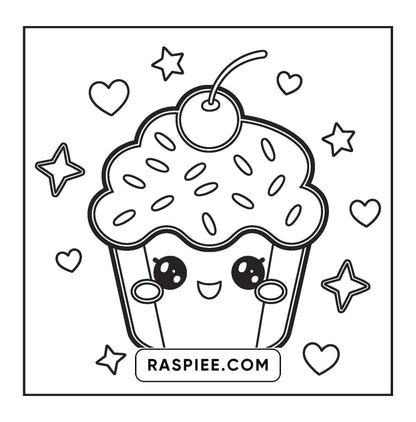 189 Bold and Easy Kawaii Food Coloring Pages