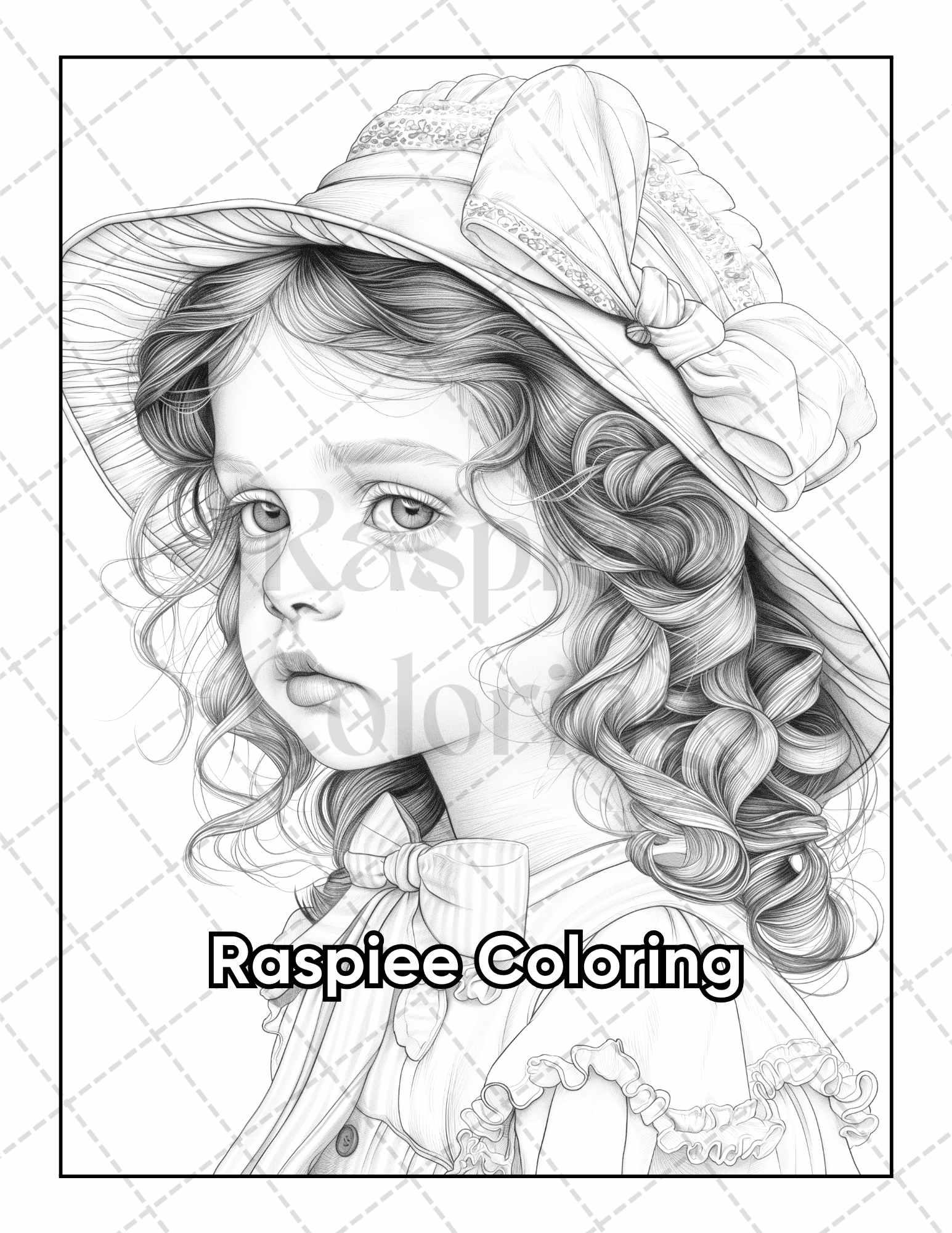 50 Victorian Portrait Adult Coloring Pages Printable PDF Instant Download