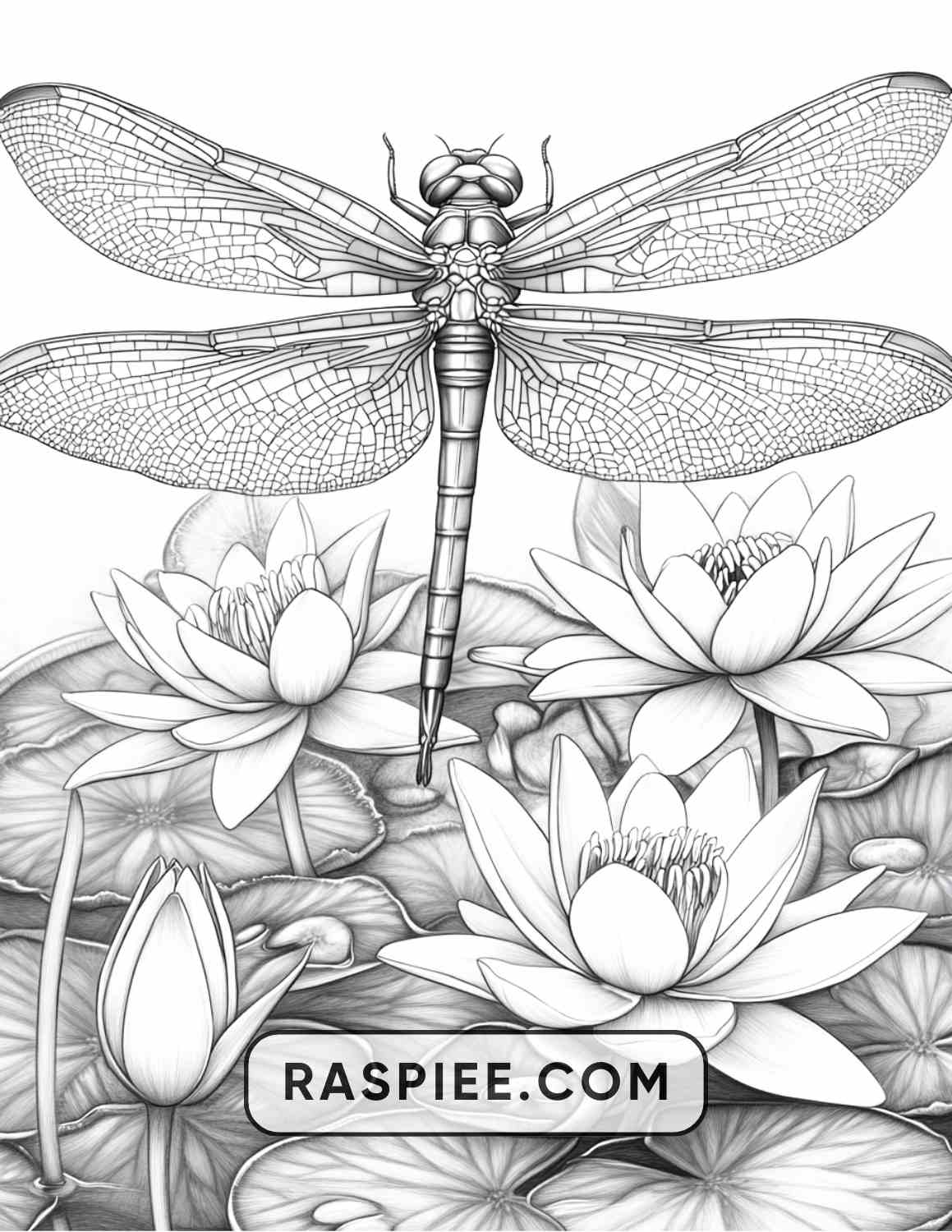 Insects and Flowers Adult Coloring Pages