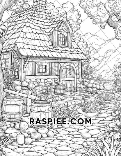 Autumn Charm Adult Coloring Pages Printable PDF Instant Download