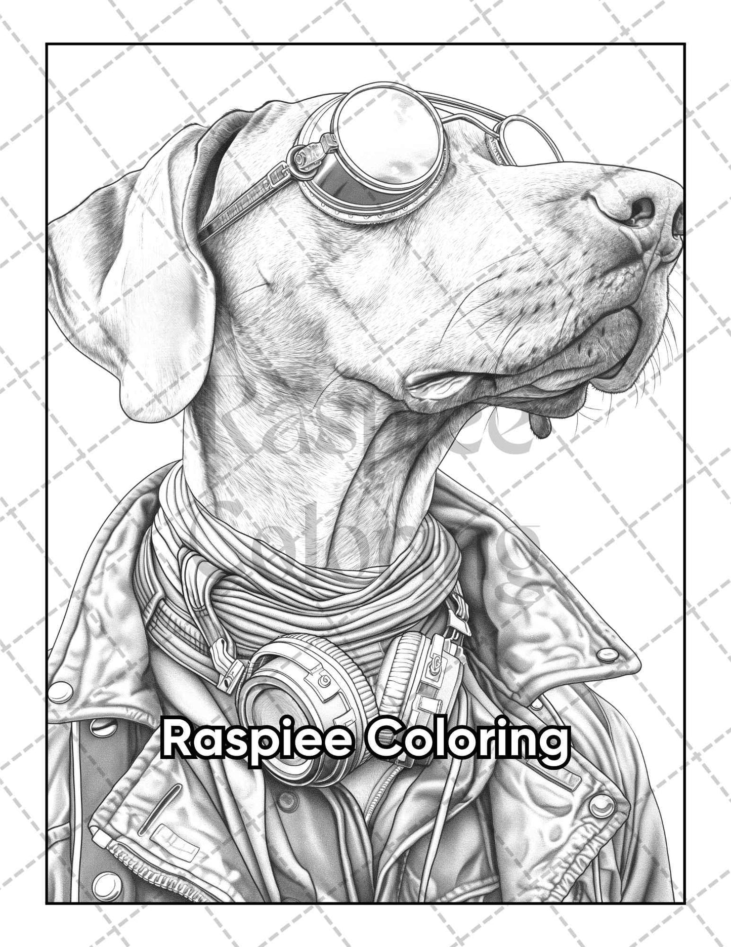 50 Dogs Dressed Up Adult Coloring Pages Printable PDF Instant Download