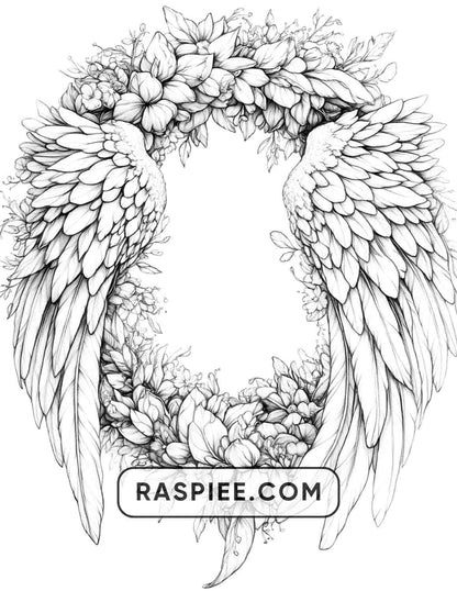 72 Christmas Wreaths Adult Coloring Pages