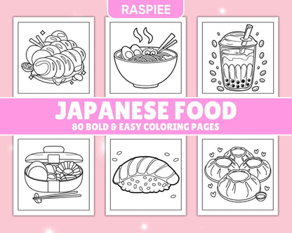 80 Bold and Easy Japanese Food Coloring Pages
