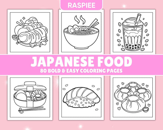 80 Bold and Easy Japanese Food Coloring Pages