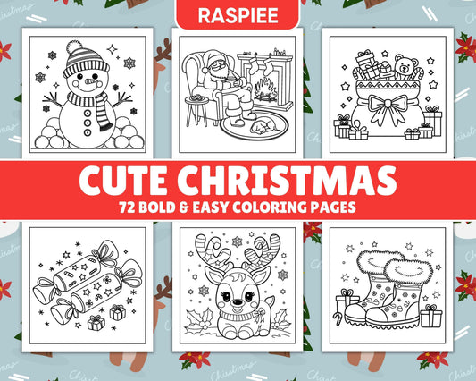 72 Bold and Easy Cute Christmas Coloring Pages