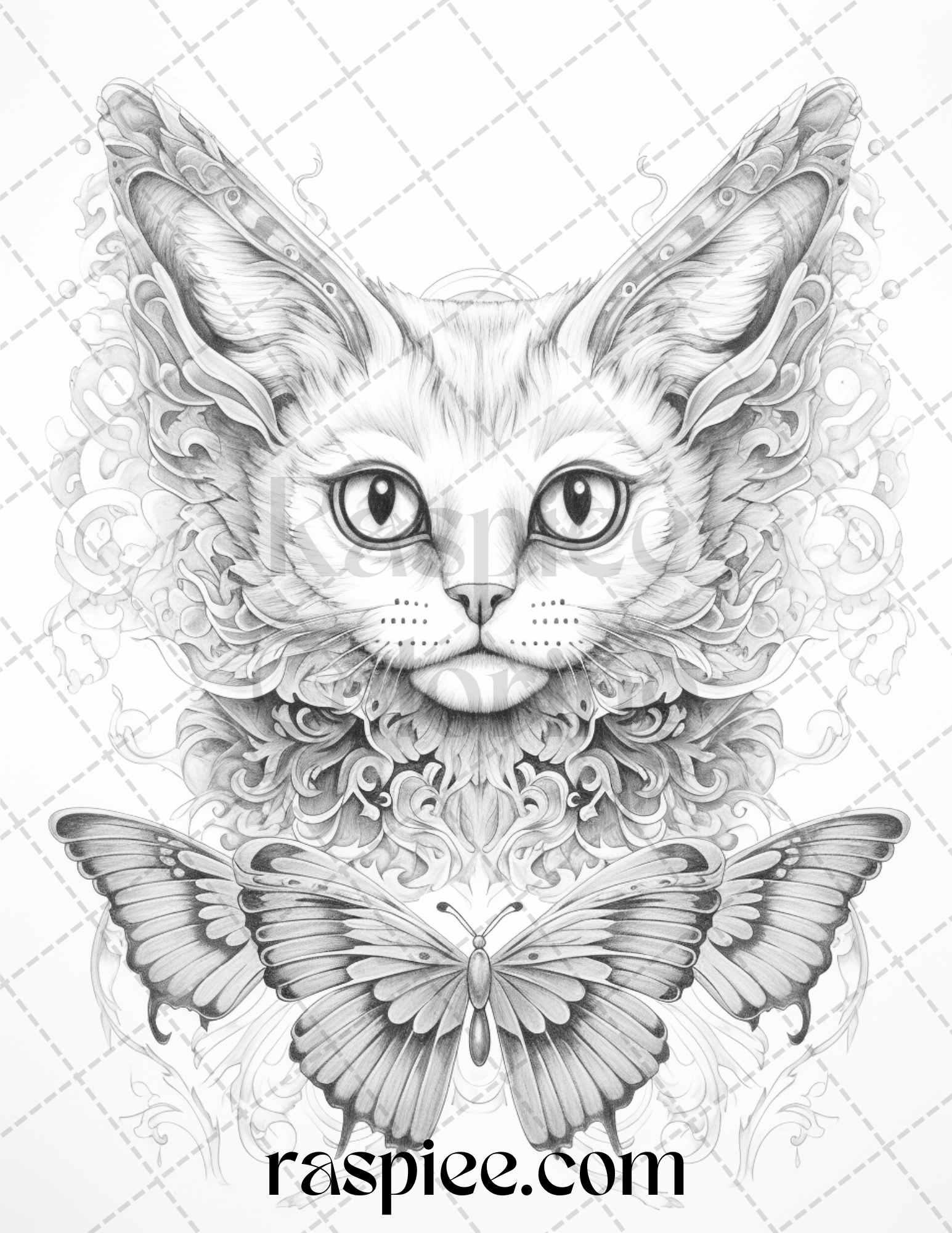 60 Enchanting Surrealism Grayscale Coloring Pages Printable for Adults, PDF File Instant Download