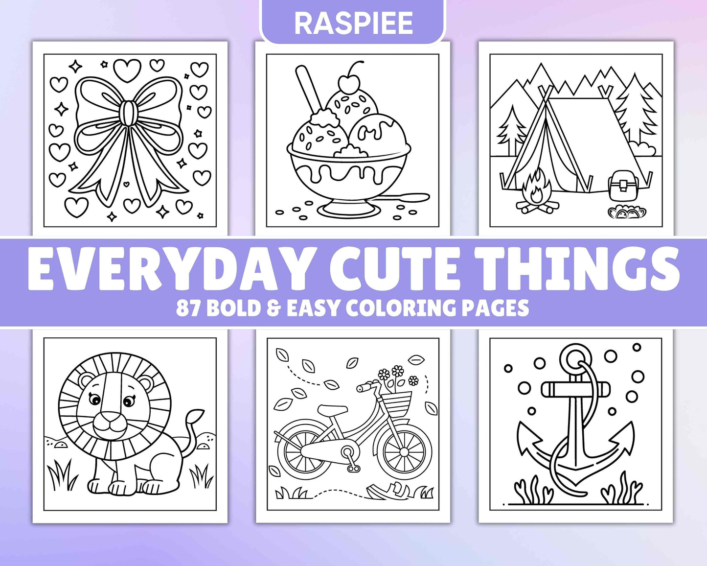 87 Bold and Easy Everyday Cute Things Coloring Pages