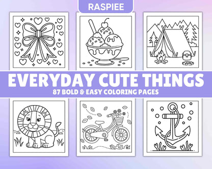 87 Bold and Easy Everyday Cute Things Coloring Pages