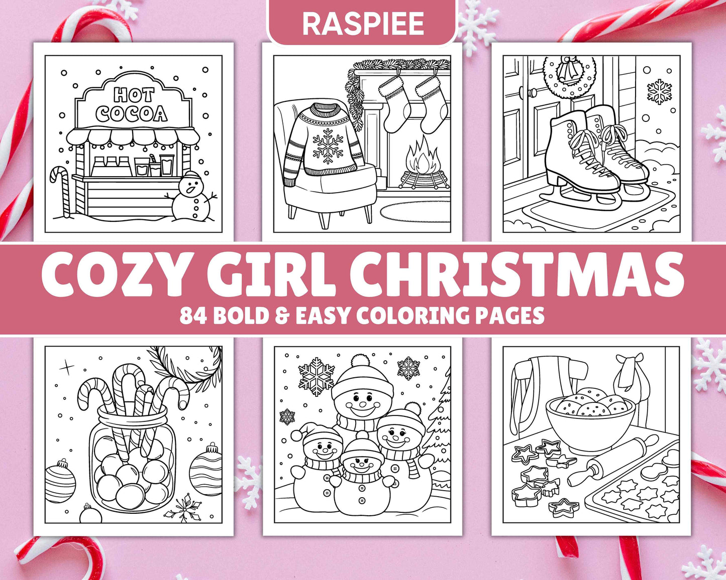 84 Bold and Easy Cozy Girl Christmas Coloring Pages