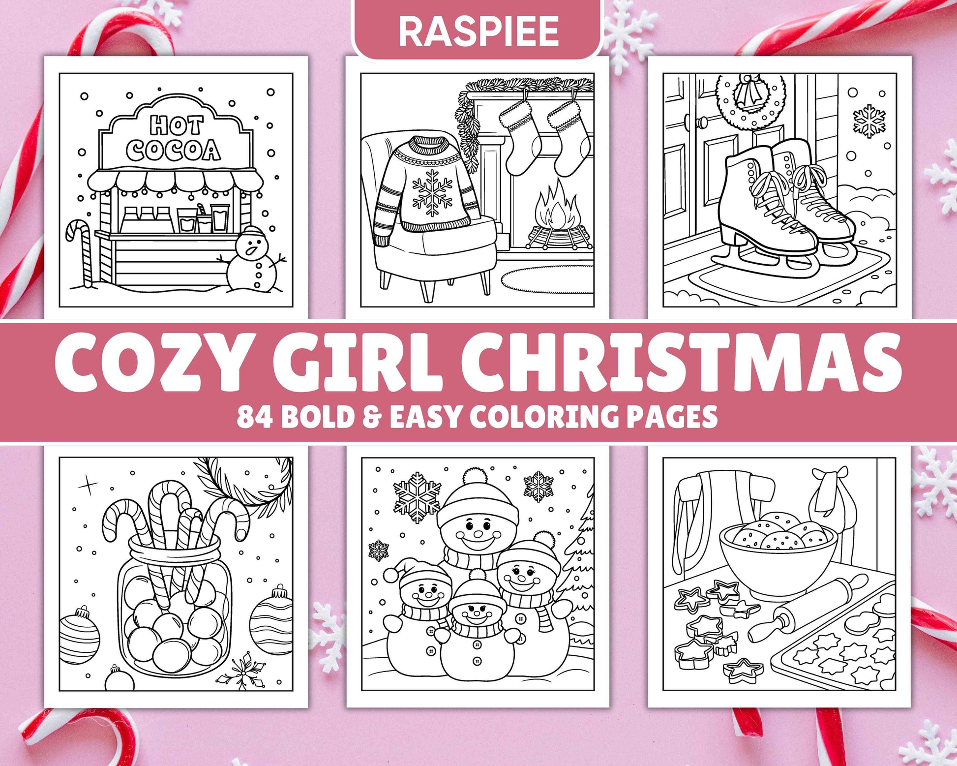 84 Bold and Easy Cozy Girl Christmas Coloring Pages