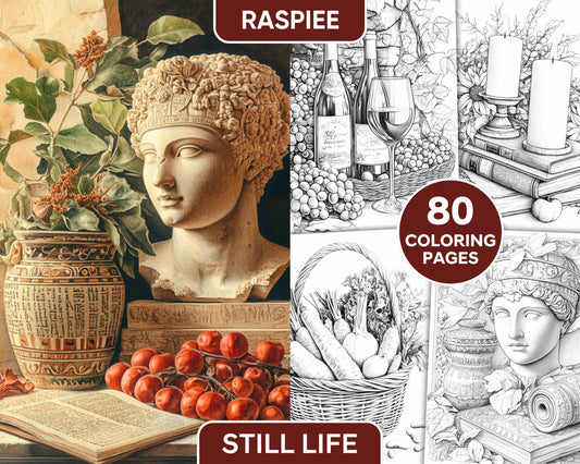 80 Still Life Adult Coloring Pages