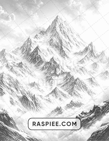 82 Winter Landscapes Adult Coloring Pages
