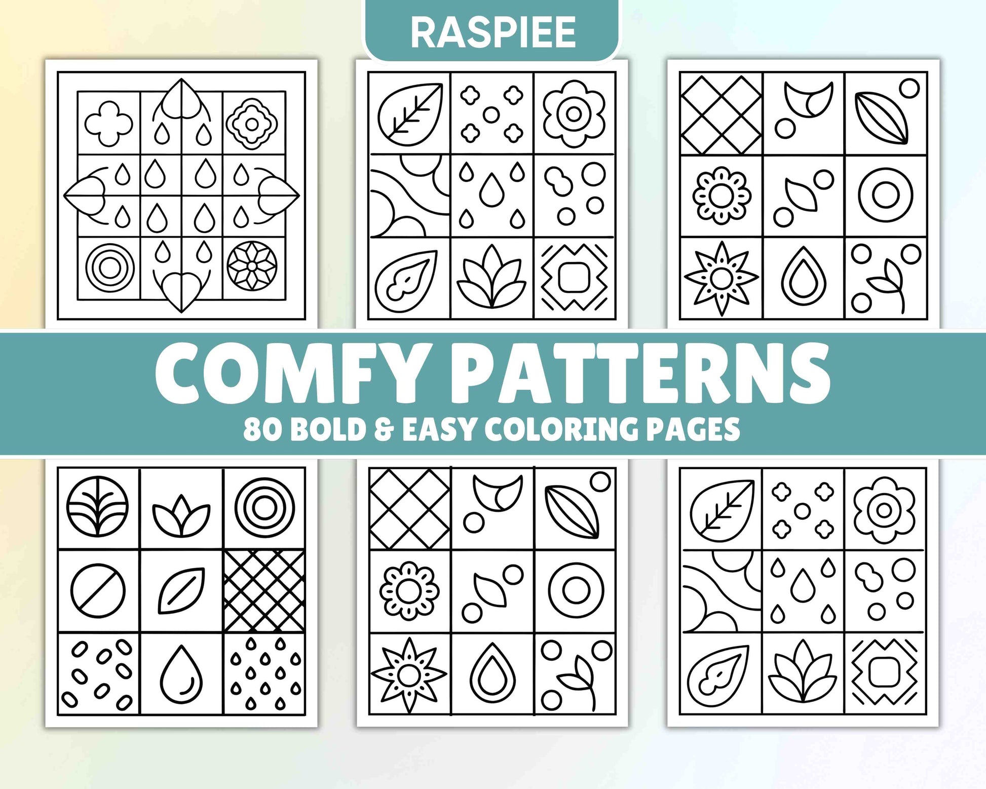 80 Bold and Easy Comfy Patterns Coloring Pages