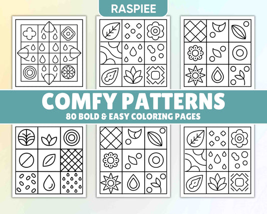 80 Bold and Easy Comfy Patterns Coloring Pages