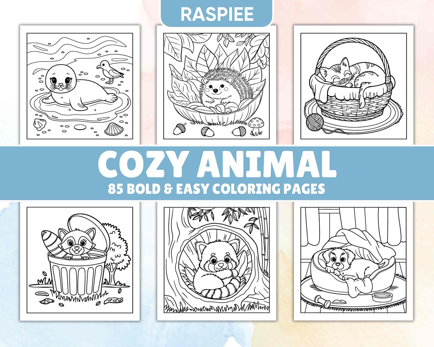 85 Bold and Easy Cozy Animal Coloring Pages