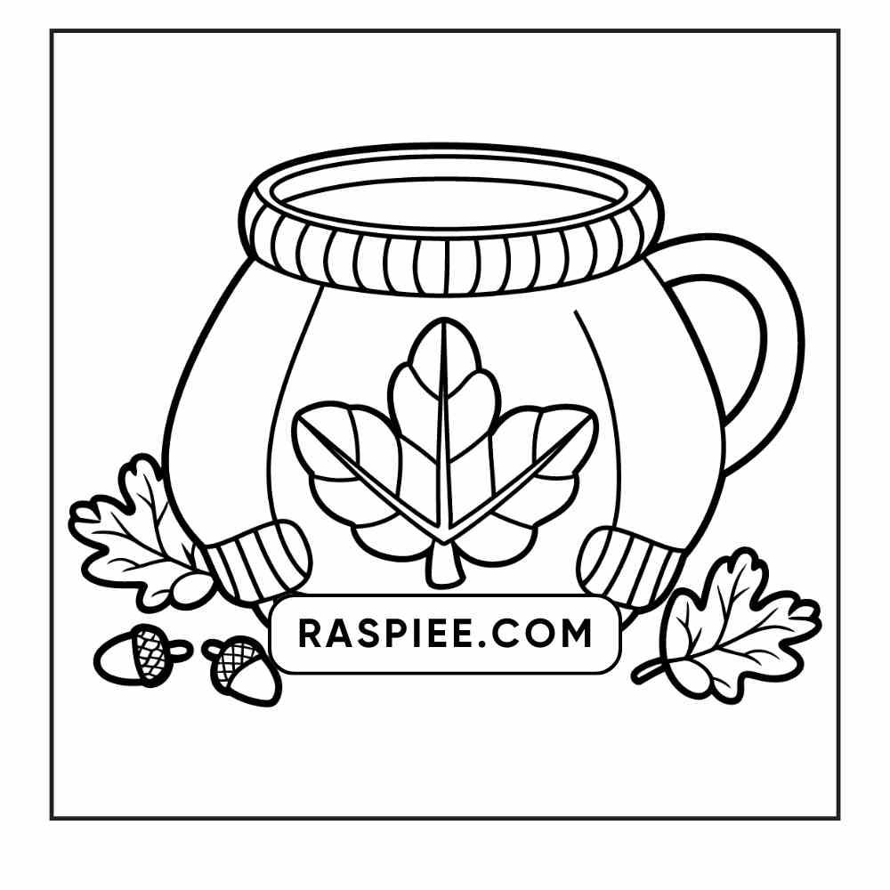 76 Bold and Easy Fall Vibes Coloring Pages Printable PDF Instant Download